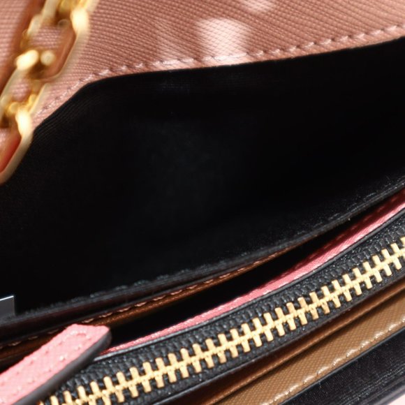 NEW Marc Jacobs SNAPSHOT Chain Wallet Pink Black - Picture 12 of 14
